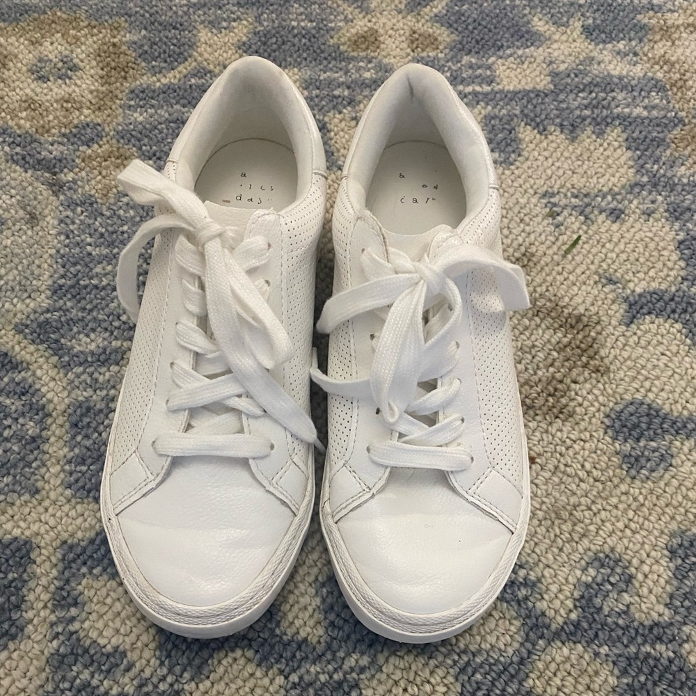 Anew day perforated white sneakers